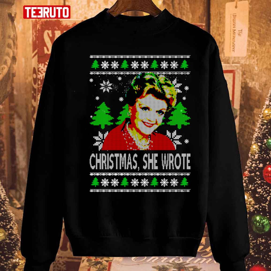 Christmas Jessica Murder Fletcher Images Vintage Unisex Sweatshirt