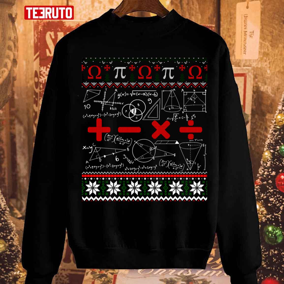 Christmas Love Math Teachers Premium Unisex Sweatshirt