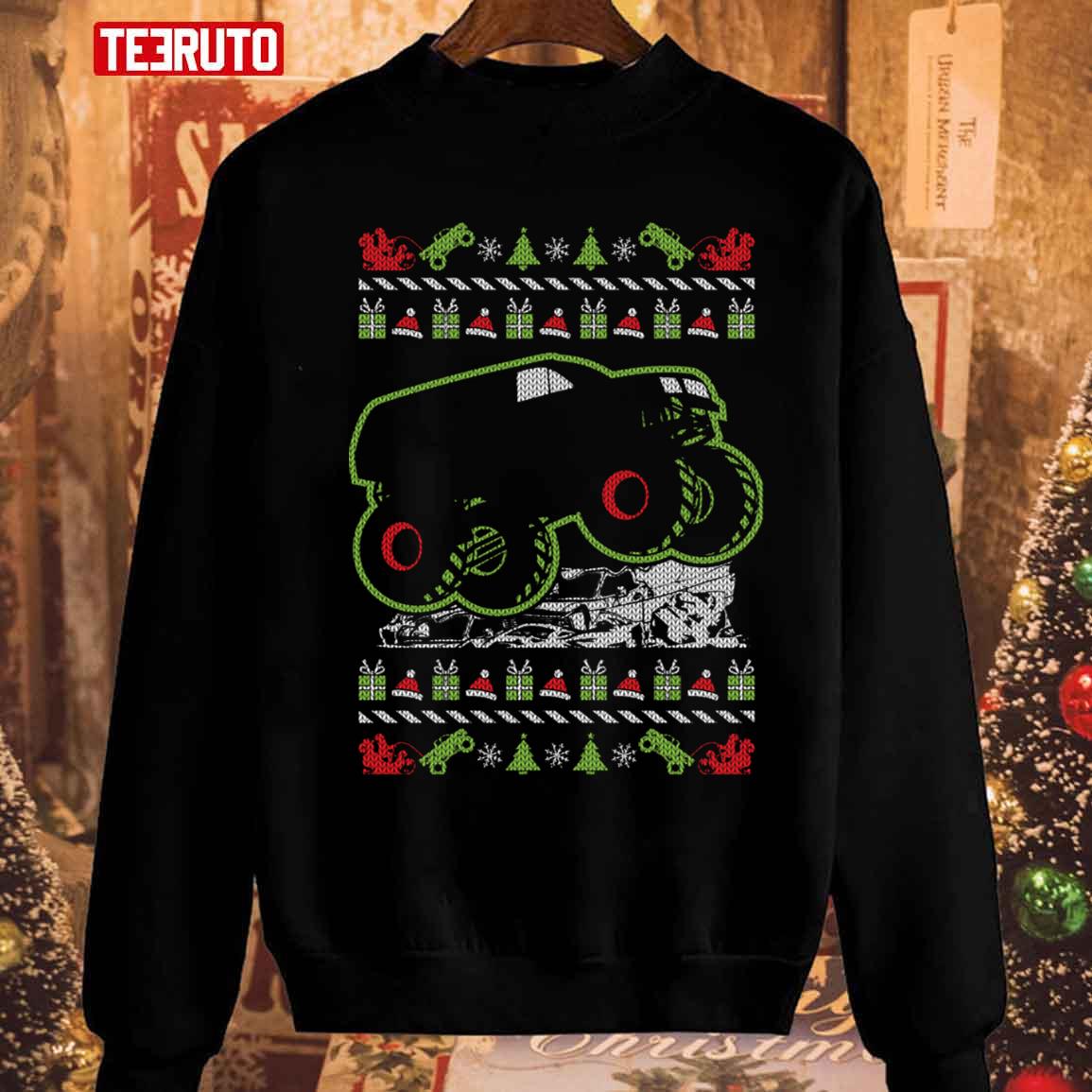 Christmas Monster Trucks Unisex Sweatshirt
