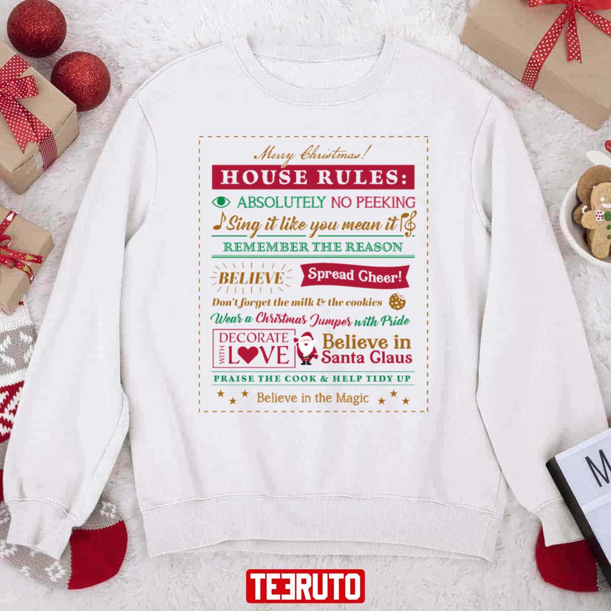 Christmas Rules Cute And Funny Christmas Jumper Sweatshirt