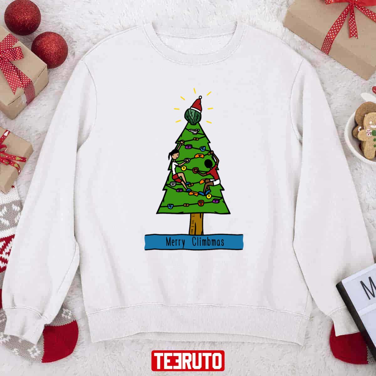 Climbing Bouldering Christmas Tree Vegetarian Version Unisex Sweatshirt