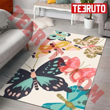 Colored Butterflies Rug