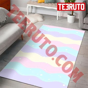 Colored Waves Cute Art Rug