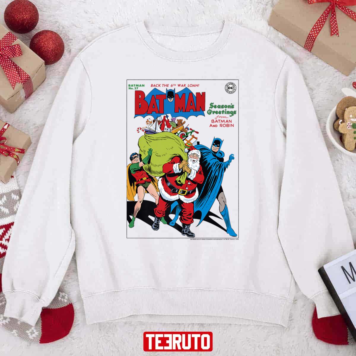 Comics Seasons Greetings From And Robin Christmas Unisex Sweatshirt