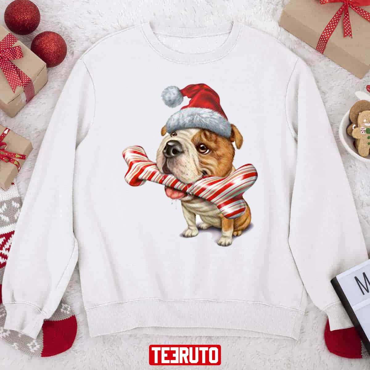 Cute Bulldog Christmas Dog Lovers Unisex Sweatshirt