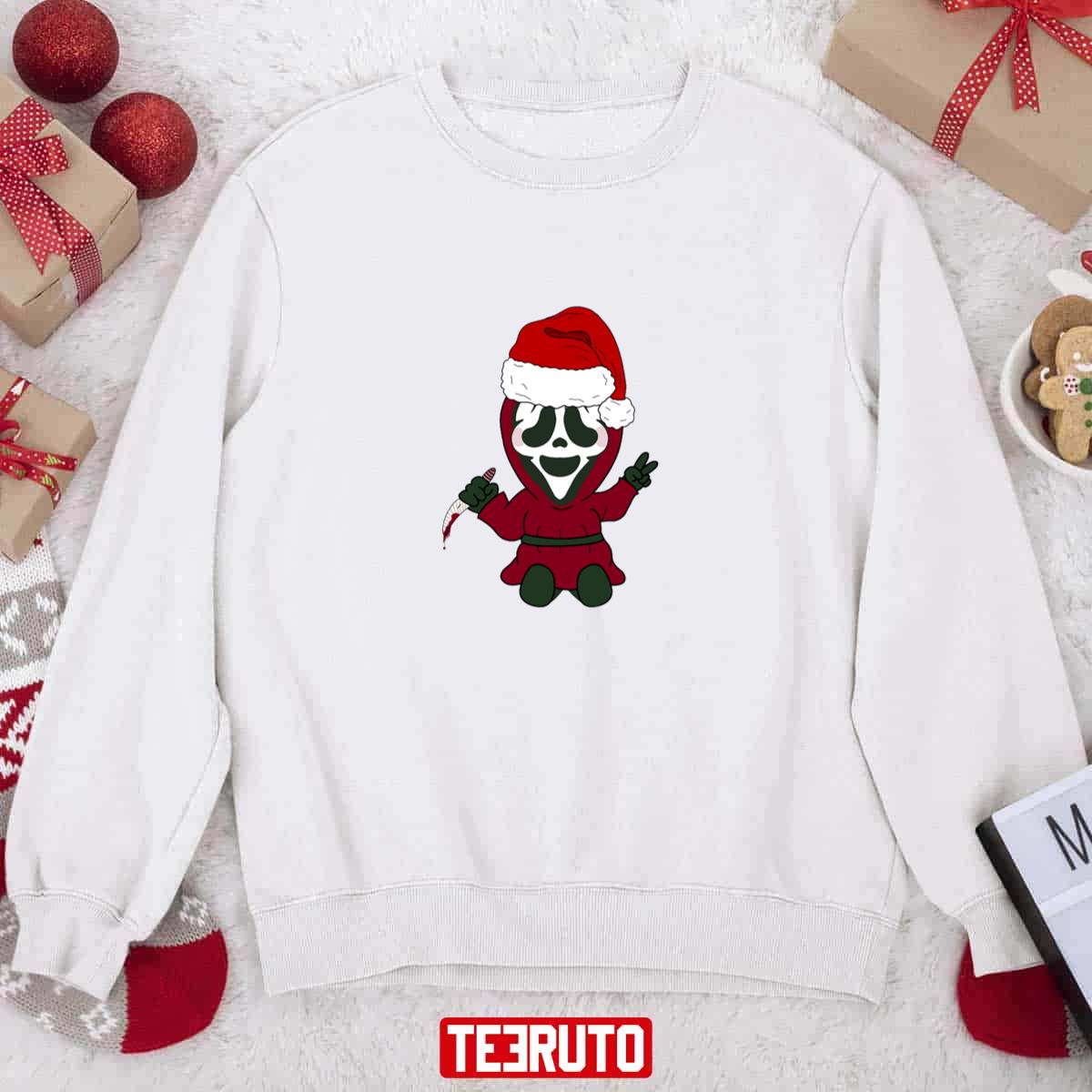 Cute Christmas Ghostface Art Unisex Sweatshirt