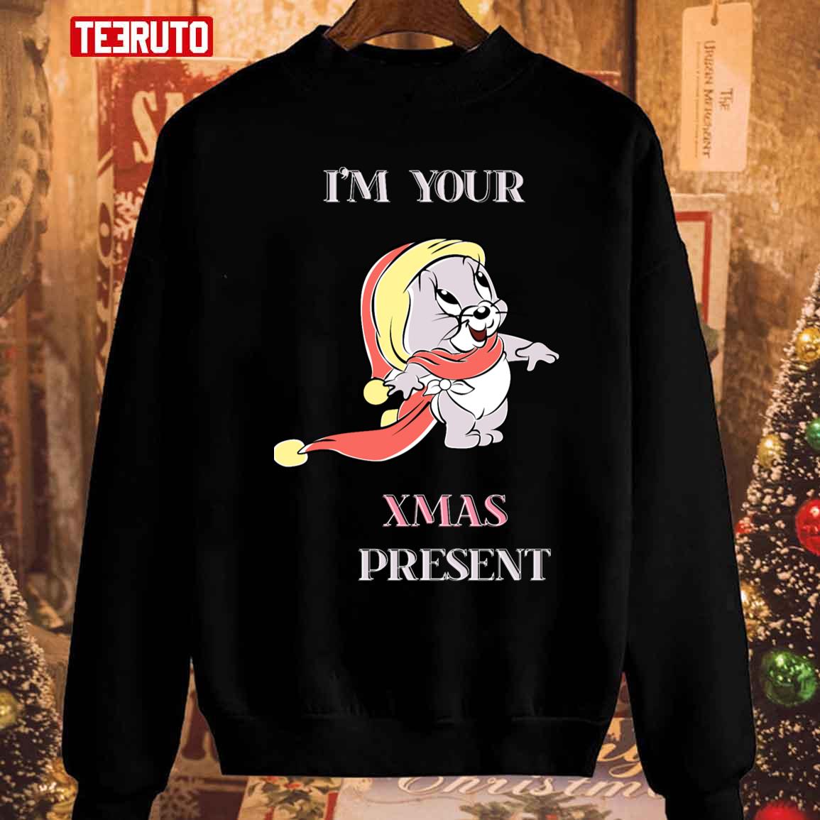 Cute Mouse Christmas Present Unisex Sweatshirt