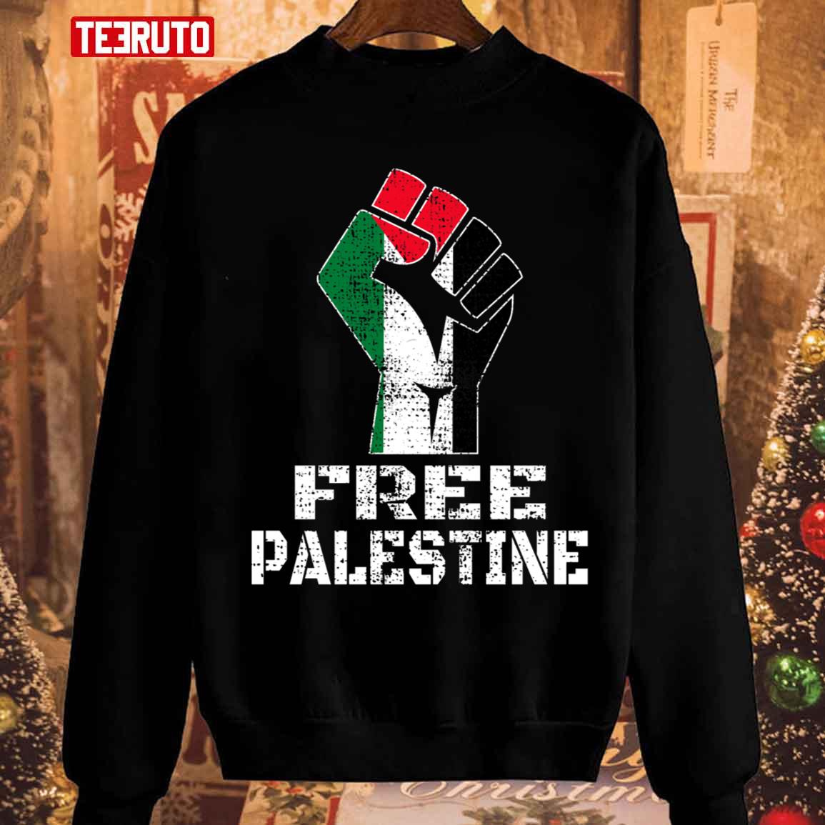 Sweat à Capuche Palestine / Intifada - Modèle KJ238 - Noir - Neuf Avec étiquettes