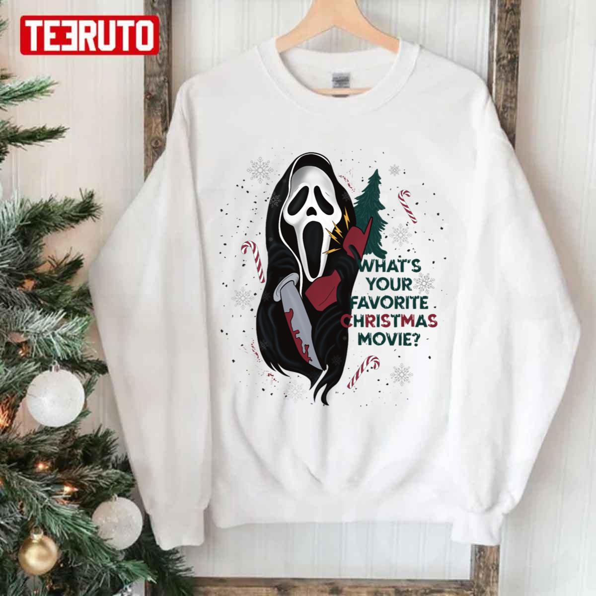 Ghostface Christmas Theme Horror Movie Unisex Sweatshirt - Teeruto