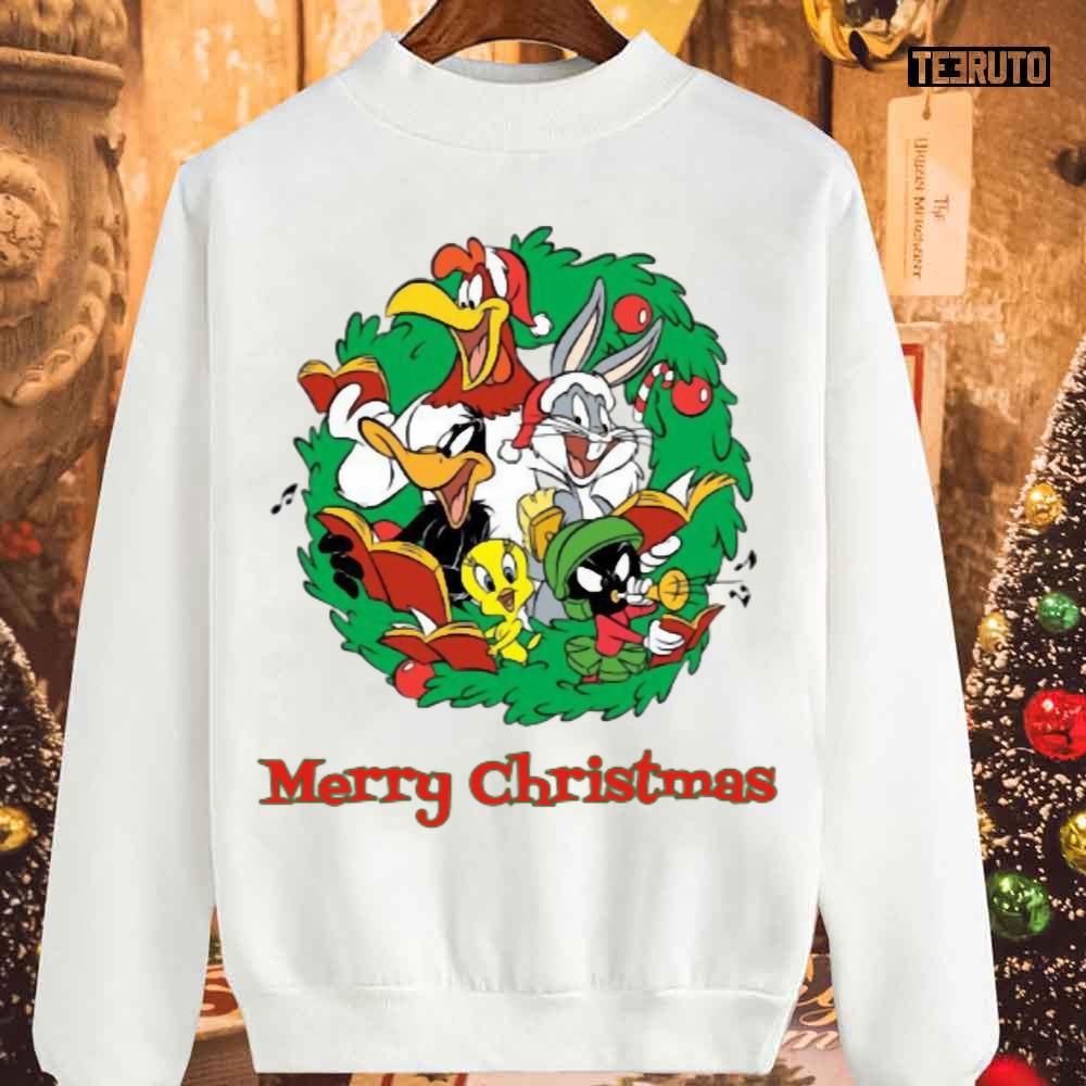 Looney Toons Characters Merry Christmas Unisex Sweatshirt Teeruto 3847