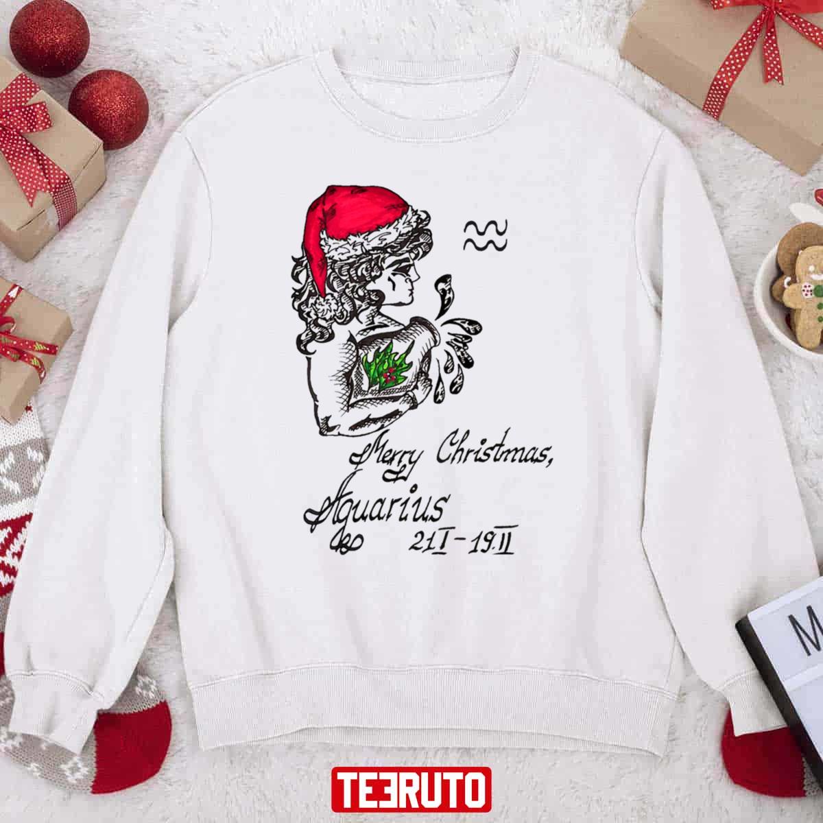 Merry Christmas Aquarius Unisex Sweatshirt