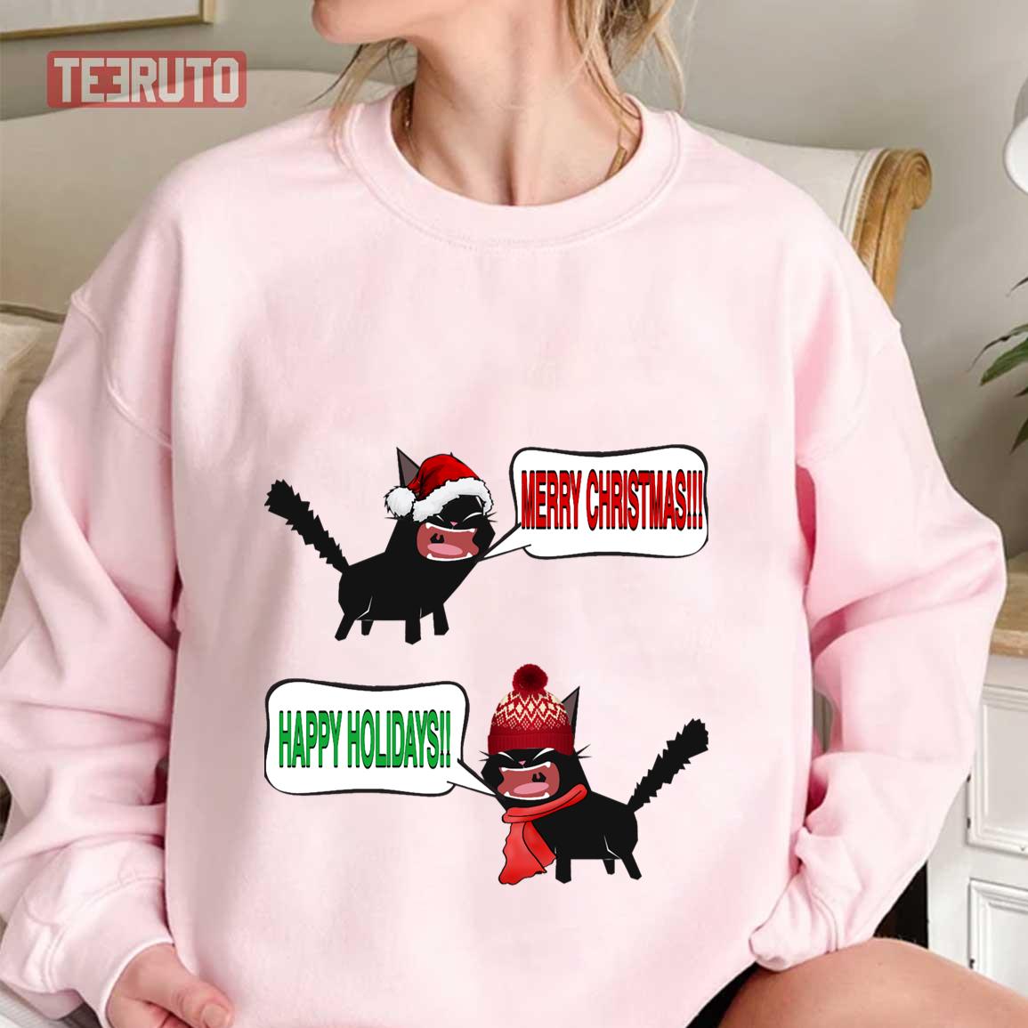 Merry Christmas Happy Holidays Unisex Sweatshirt