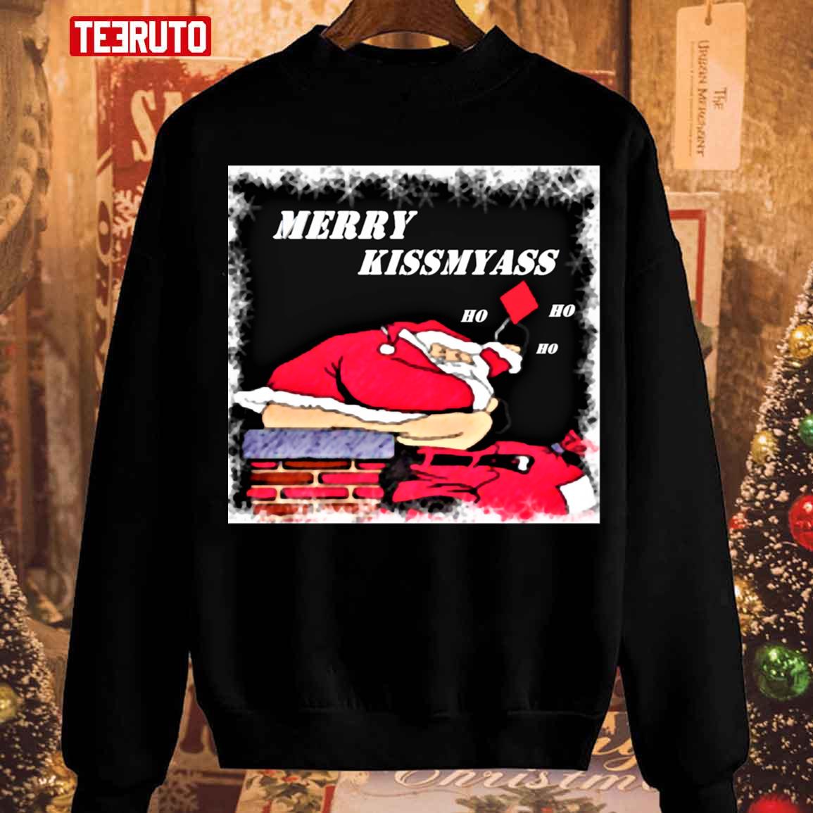 Merry Kiss My Ass Christmas 2023 Unisex Sweatshirt