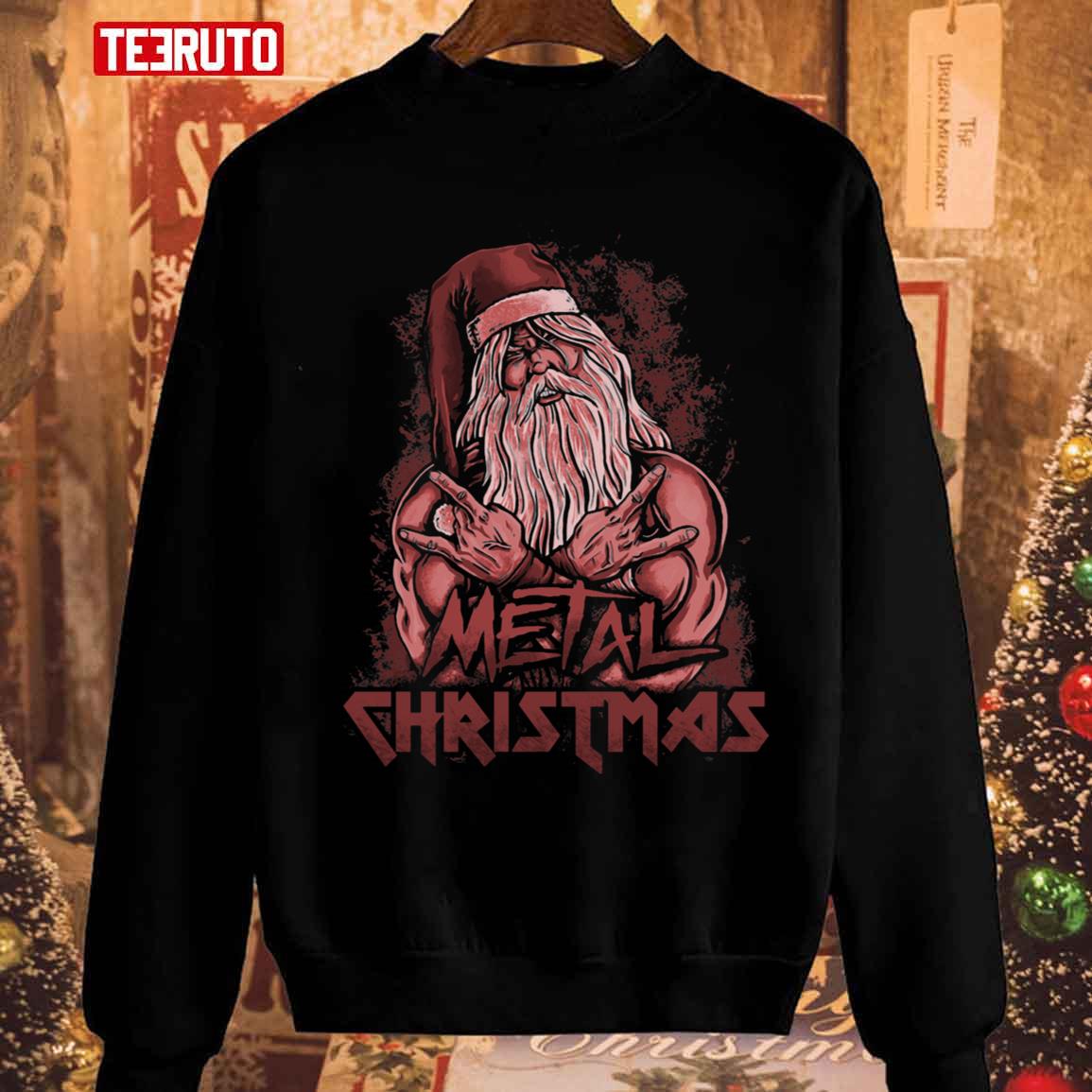 Metal Christmas Red Christmas 2023 Unisex Sweatshirt