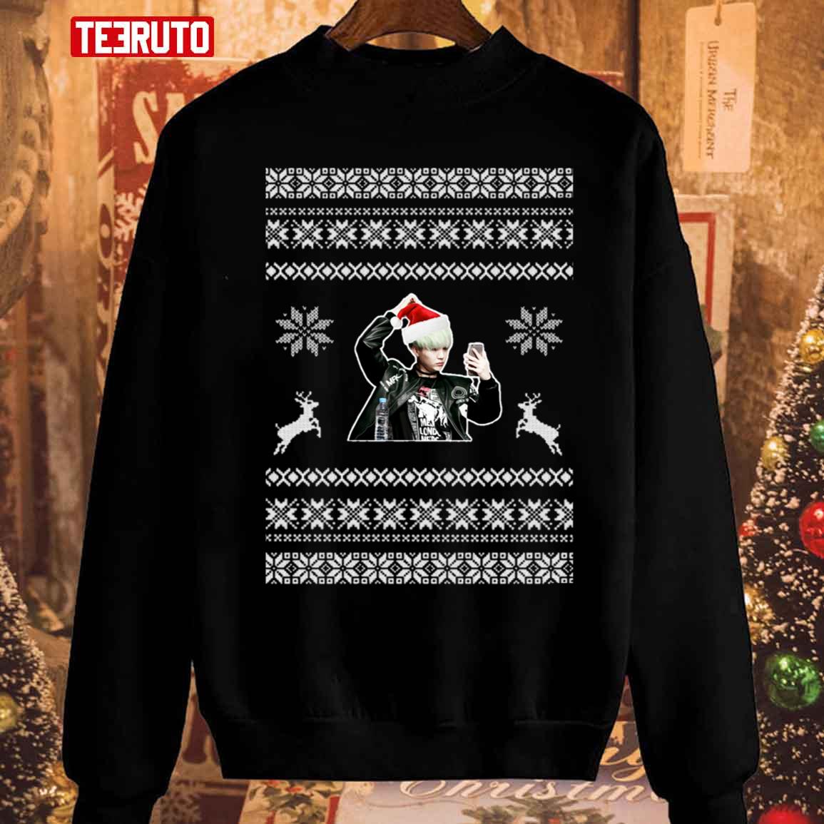 Min Yoongi Suga Christmas Print 2023 Sweatshirt