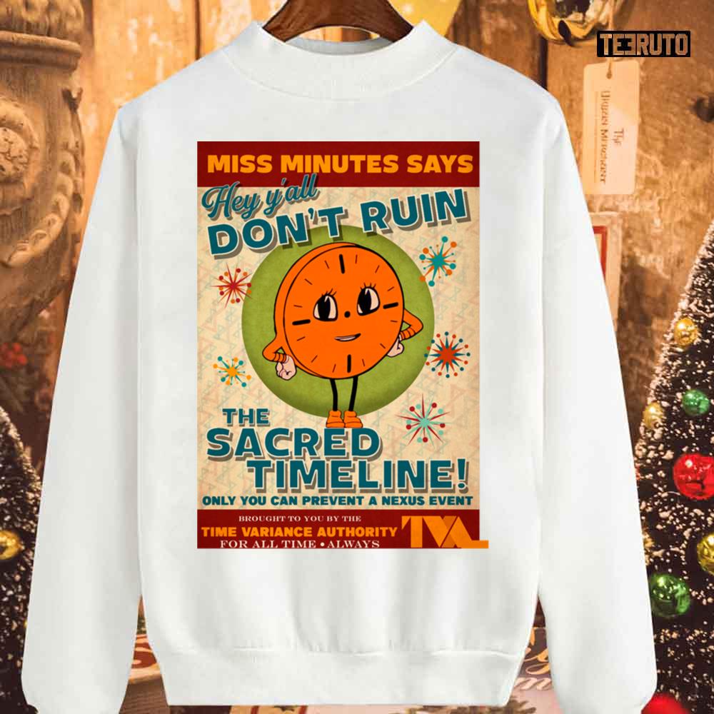 Miss Minutes Tva Retro Propaganda Artwork Unisex Sweatshirt