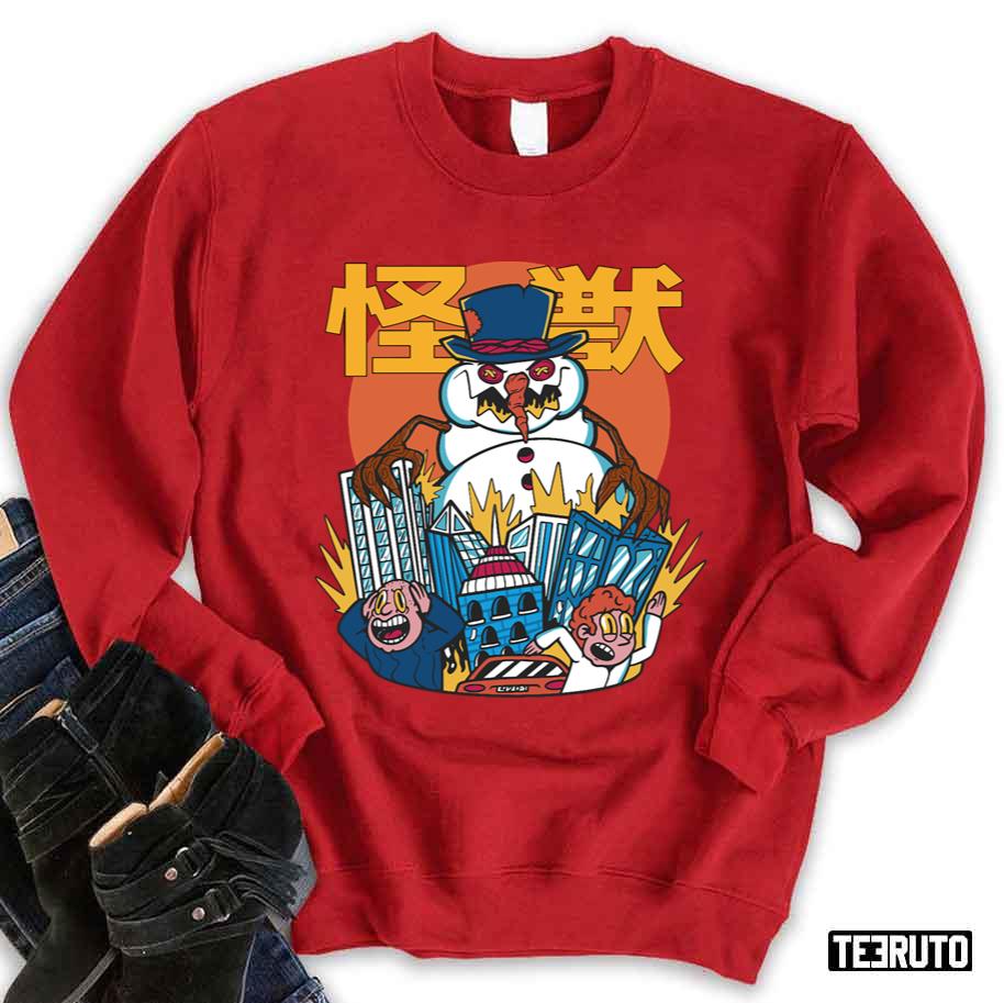 Monster Snowman Sunset Japanese Sweatshirt