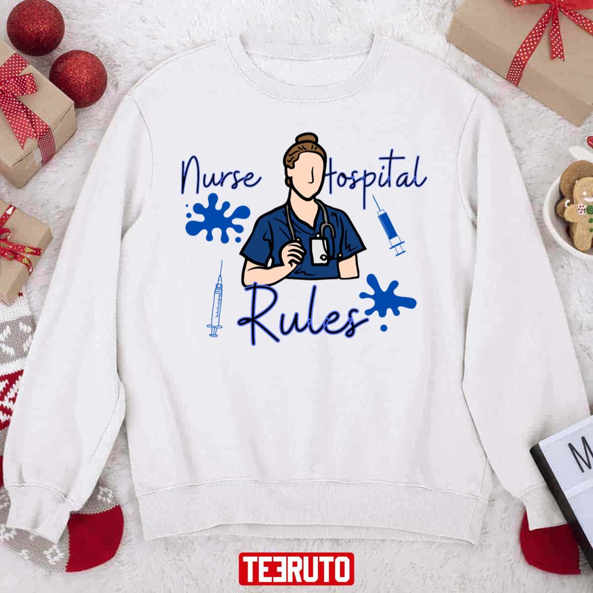 Nurse Hospital Rules Christmas Sweatshirt