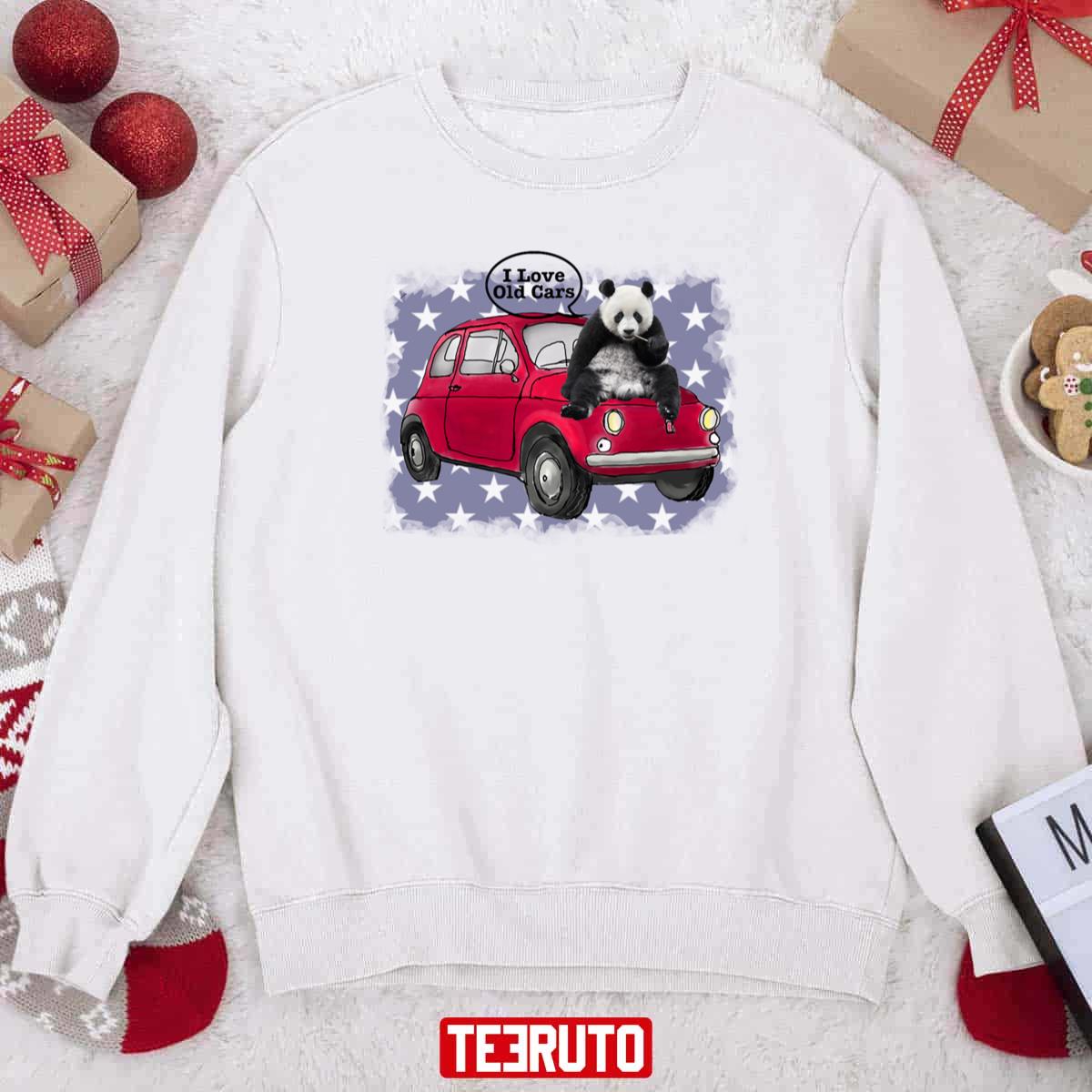Panda On The Car Christmas Sweatshirt