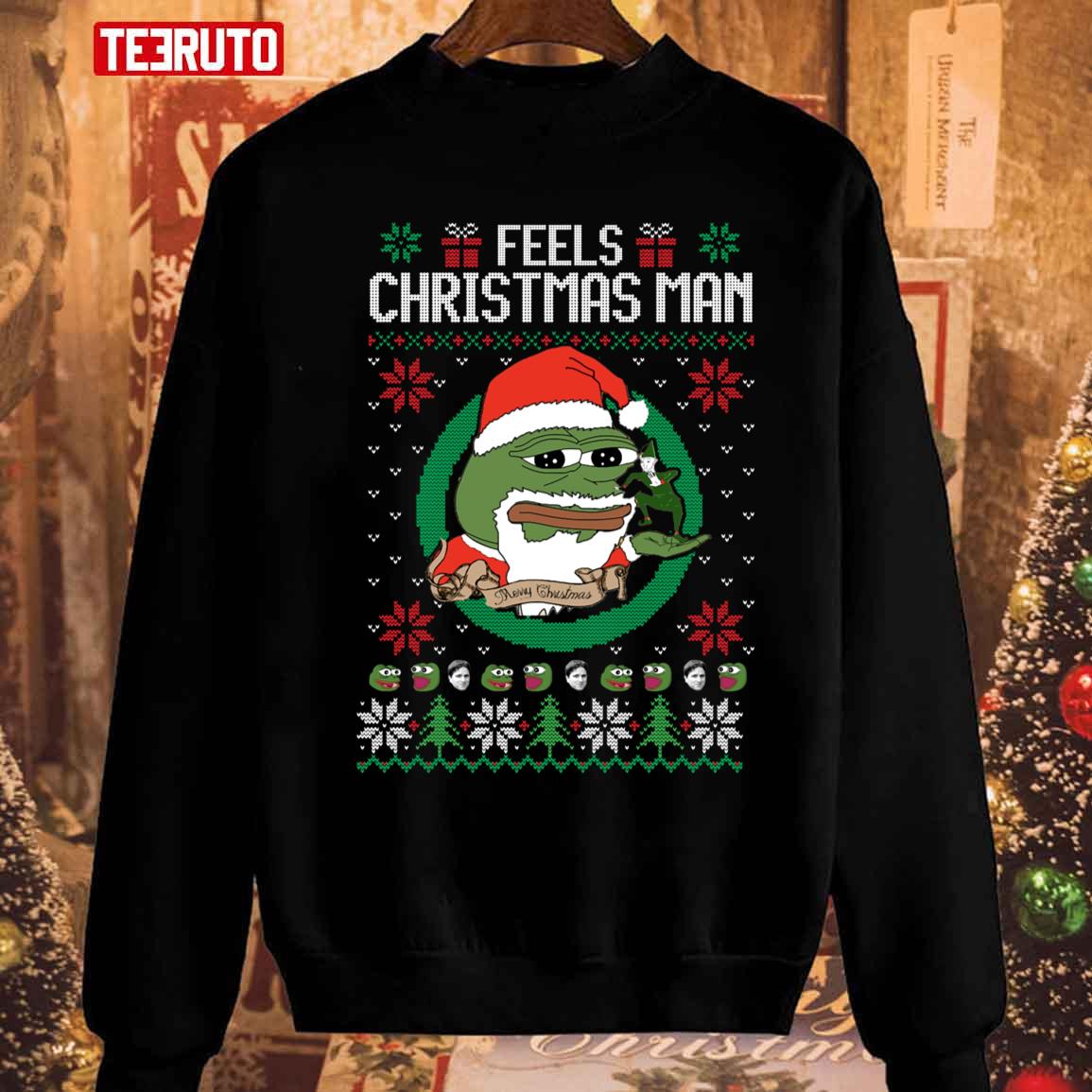 Pepe Feels Man Christmas 2023 Unisex Sweatshirt