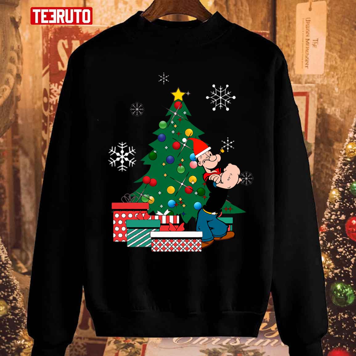 Popeye Around The Christmas Tree 2023 Sweatshirt