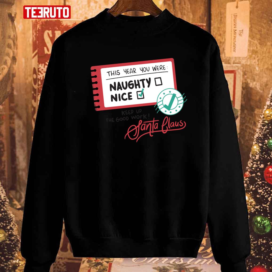 Naughty List Sweatshirt Naughty or Nice Naughty Christmas 