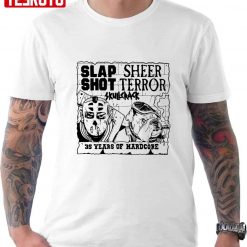 Slapshot Sheer Terror Skullcrack 35 Years Of Hardcore Unisex T-Shirt