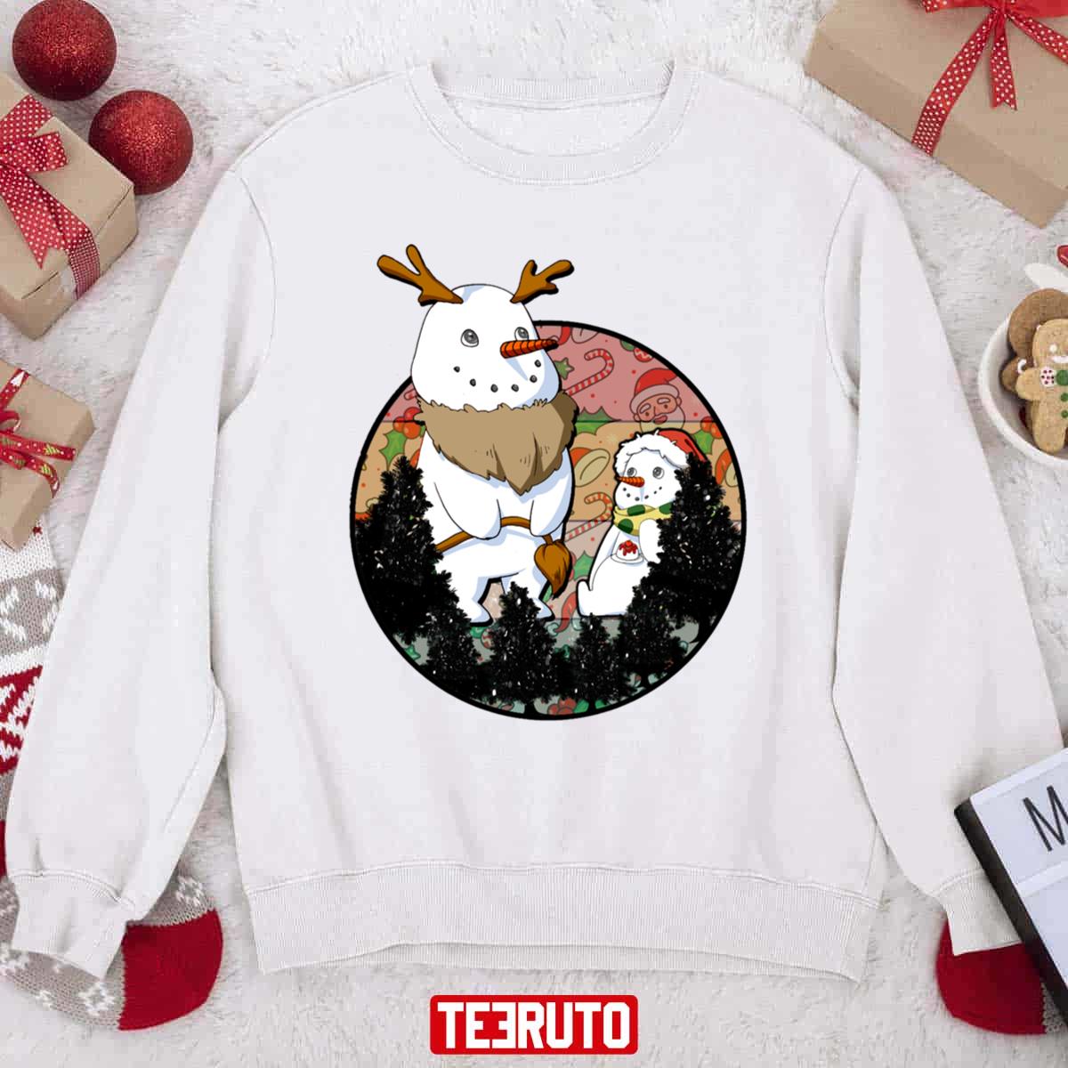 Snowman With His Son Christmas 2023 Unisex Sweatshirt