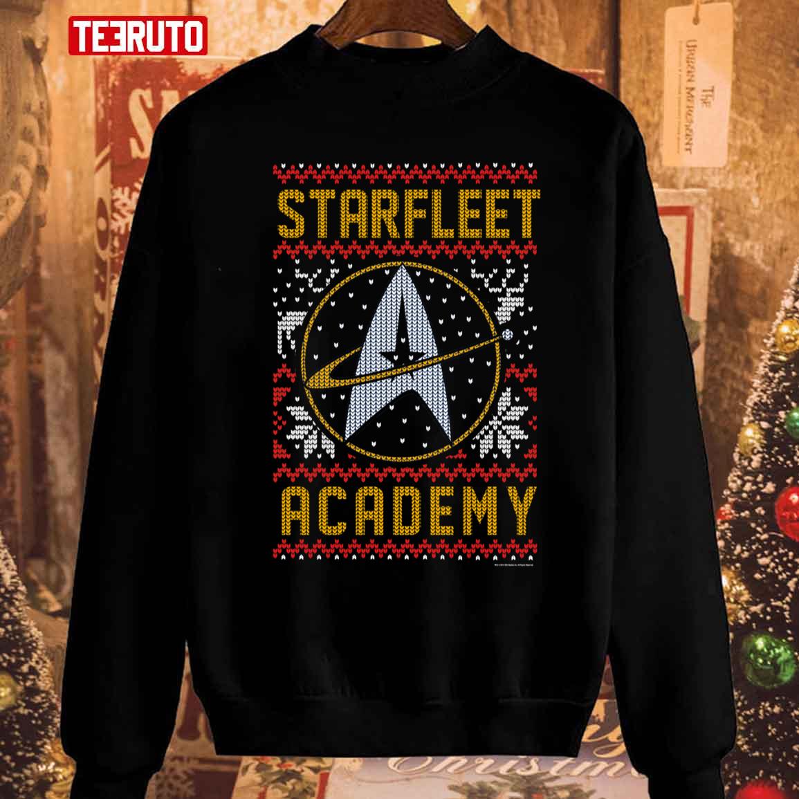 Star Trek New Generation Starfleet Academy Christmas Knit Sweatshirt