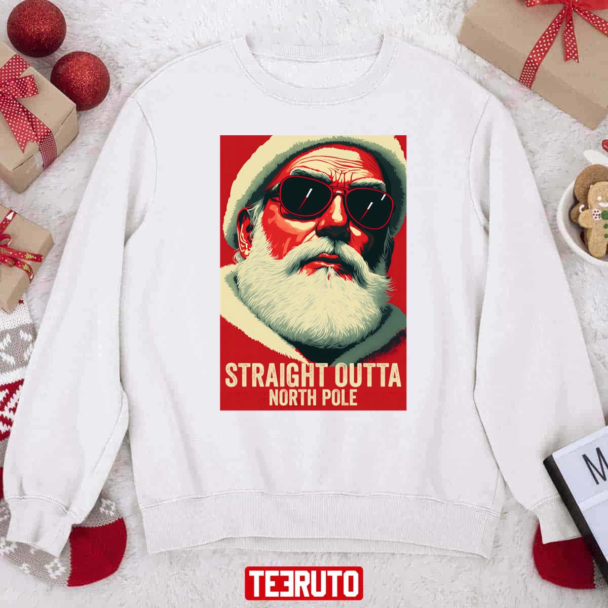 Straight Outta North Pole Santa Sweatshirt