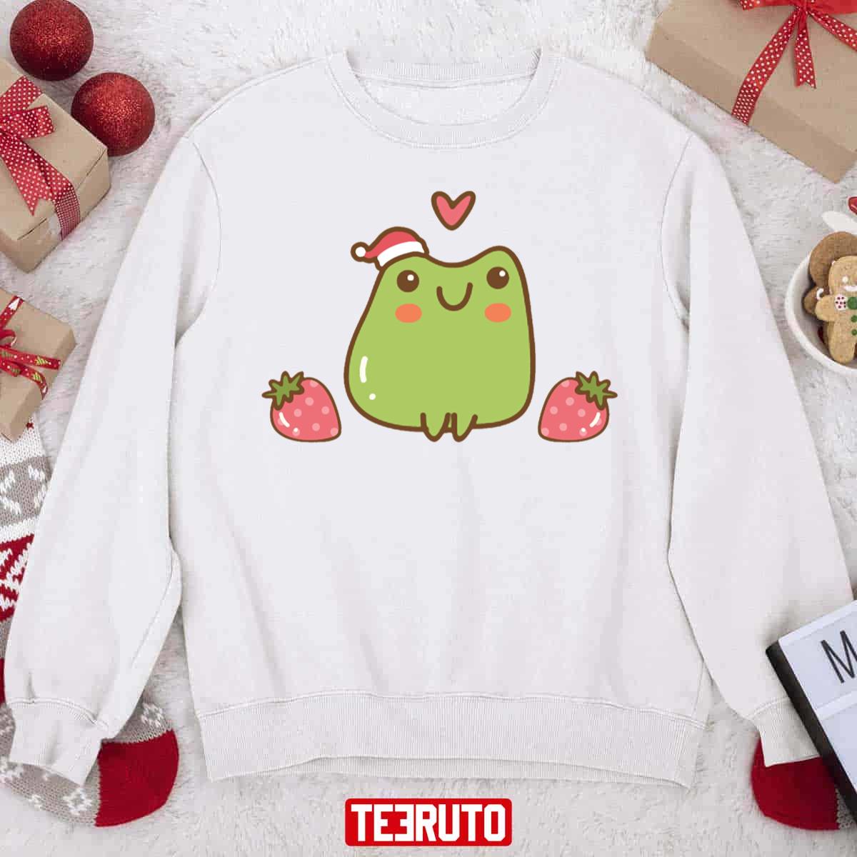 Strawberry Frog Christmas Unisex Sweatshirt