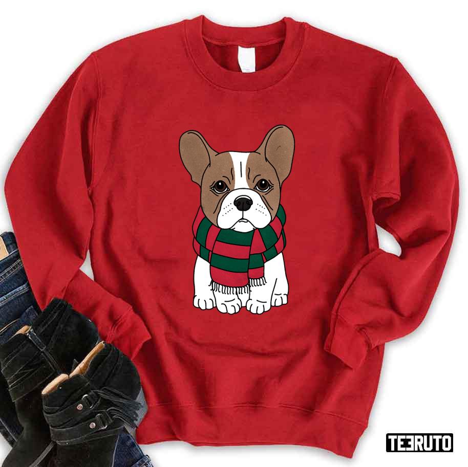 Tan And White Frenchie Christmas Unisex Sweatshirt