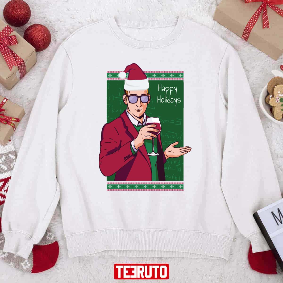 Teacher Christmas Wine Christmas 2020 Premium Unisex Sweatshirt