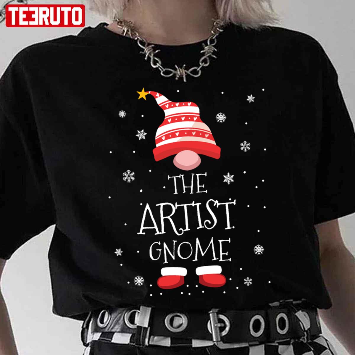 The Artist Christmas Gnome Unisex T-Shirt