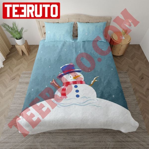 The Happy Snowman Christmas Night Alone Bedding Sets