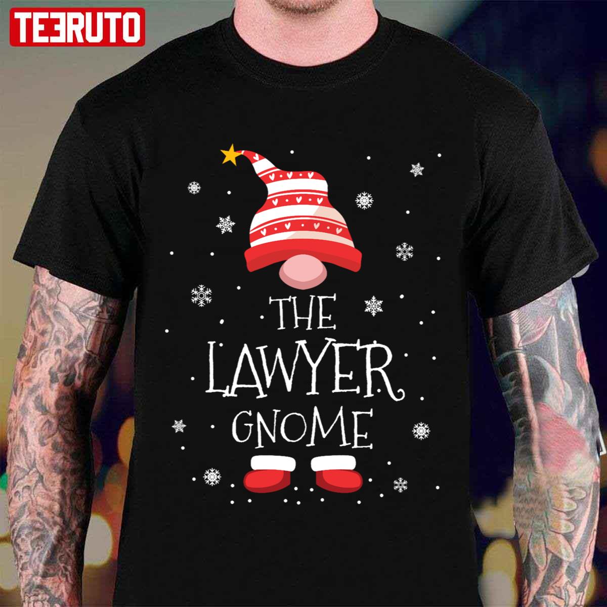 The Lawyer Christmas Gnome Unisex T-Shirt