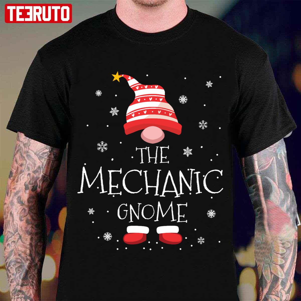 The Mechanic Christmas Gnome Unisex T-Shirt