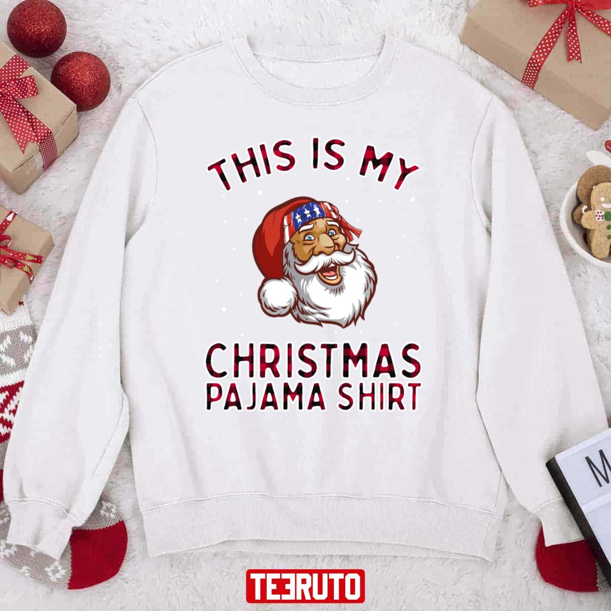 This Is My Patriotic Christmas Pajamas American Santa Unisex Sweatshirt