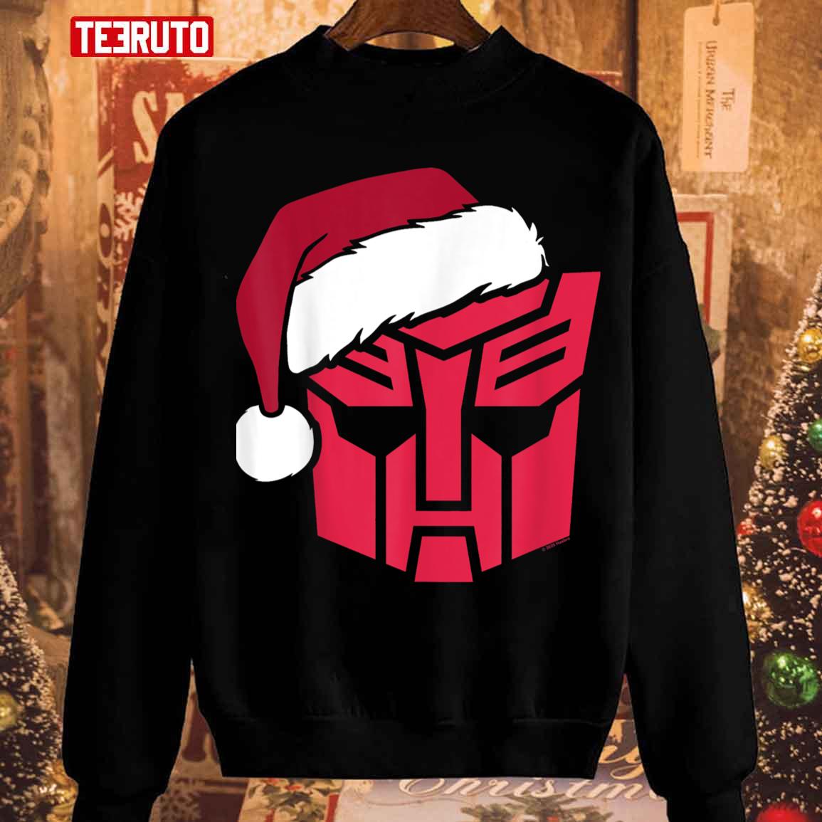 Transformers Christmas Autobots Santa Hat Unisex Sweatshirt