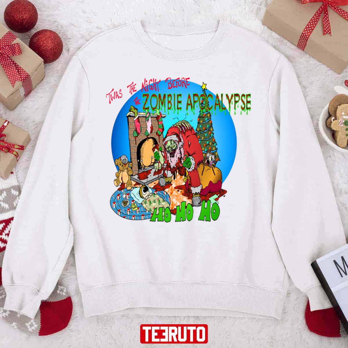 Twas The Night Before Zombie Christmas Unisex Sweatshirt