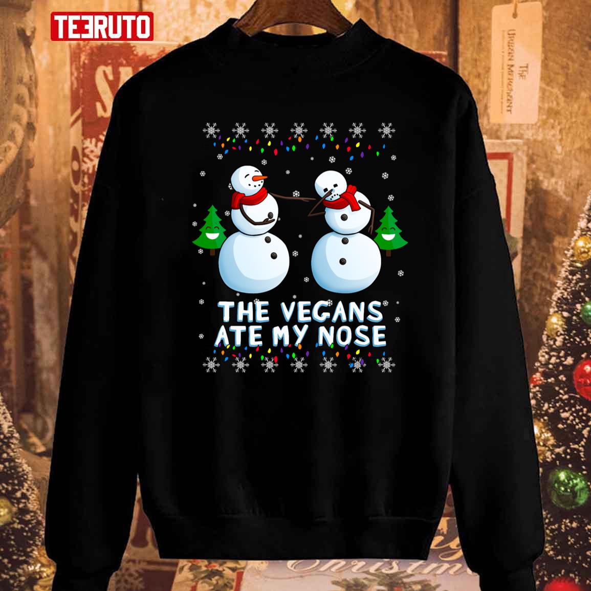 Vegans Ate My Nose Snowmen Sweatshirt