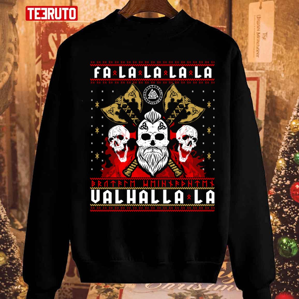 Viking Warrior Odin Christmas Valknut Ragna Sweatshirt