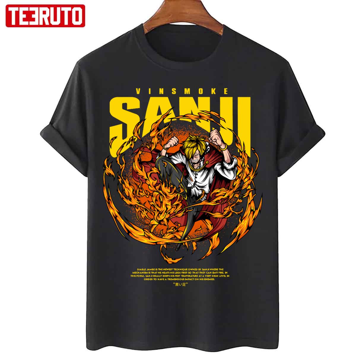 Vinsmoke Sanji Fire Art One Piece Unisex T-Shirt