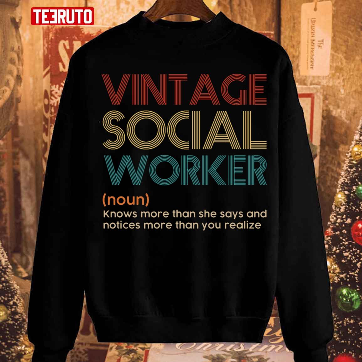 Vintage Social Worker Unisex Sweatshirt