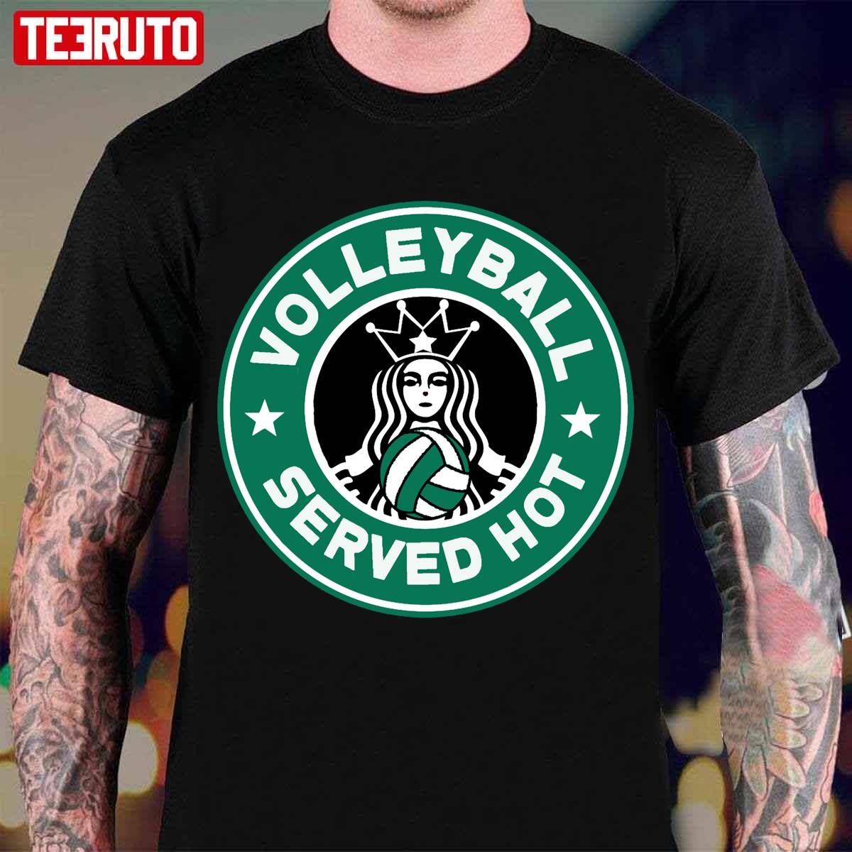 Volleyball Served Hot Logo Unisex T-Shirt