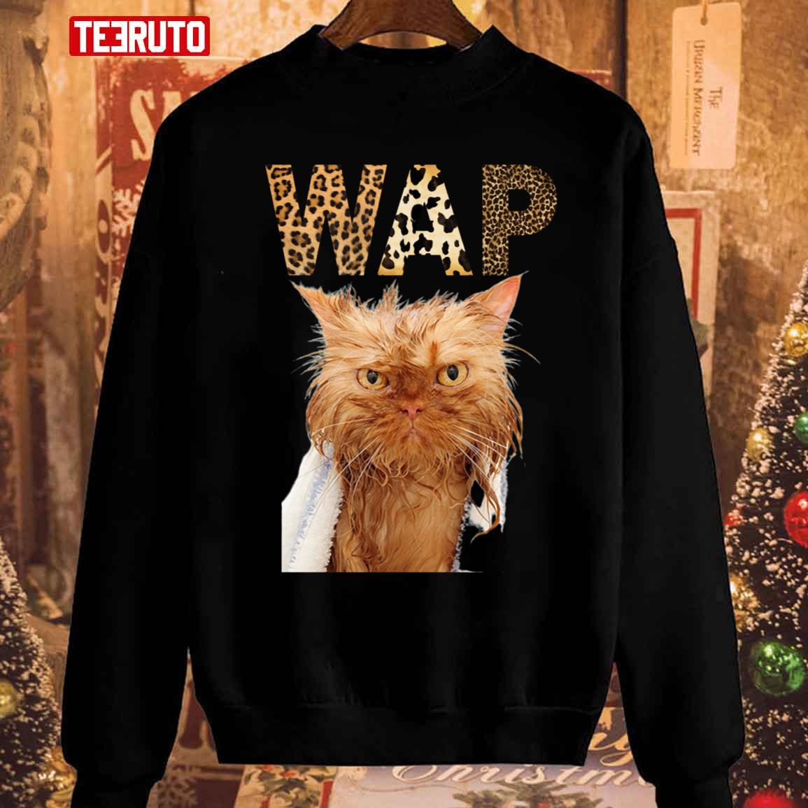 Wap Wet Cat Christmas Sweatshirt