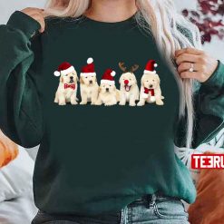 Xmas Golden Retriever Puppies Unisex Sweatshirt