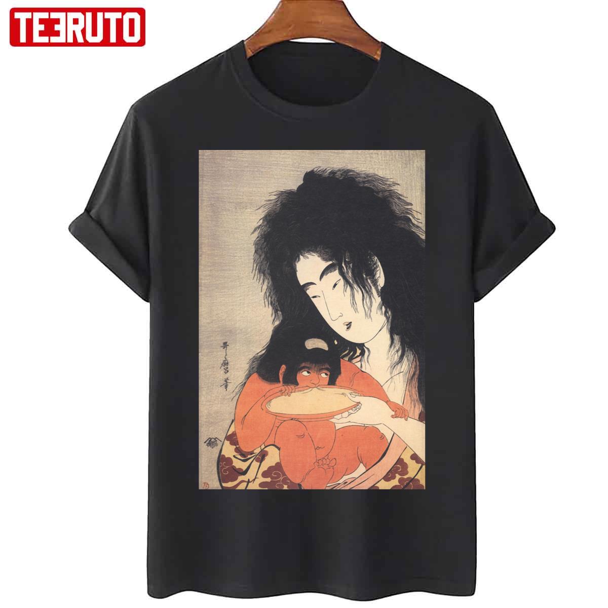 Yamanba And Kintaro Sakazuki By Kitagawa Utamaro Unisex T-Shirt