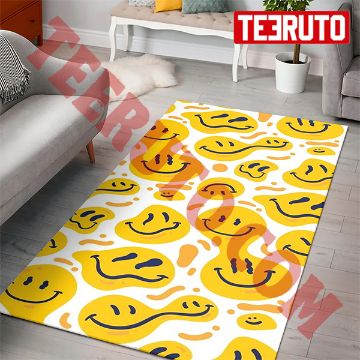 Yellow Smile Faces Pattern Rug