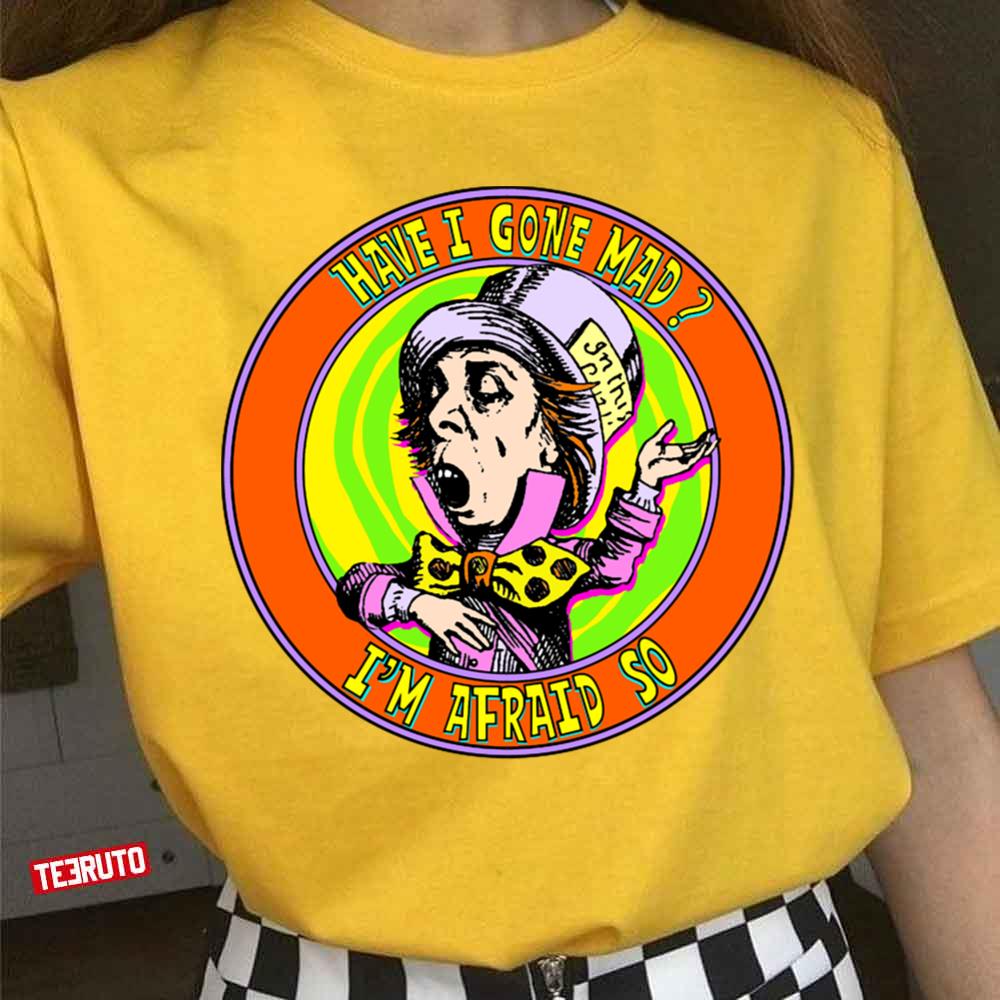 Alice Mad Hatter Cartoon Logo Unisex T-Shirt